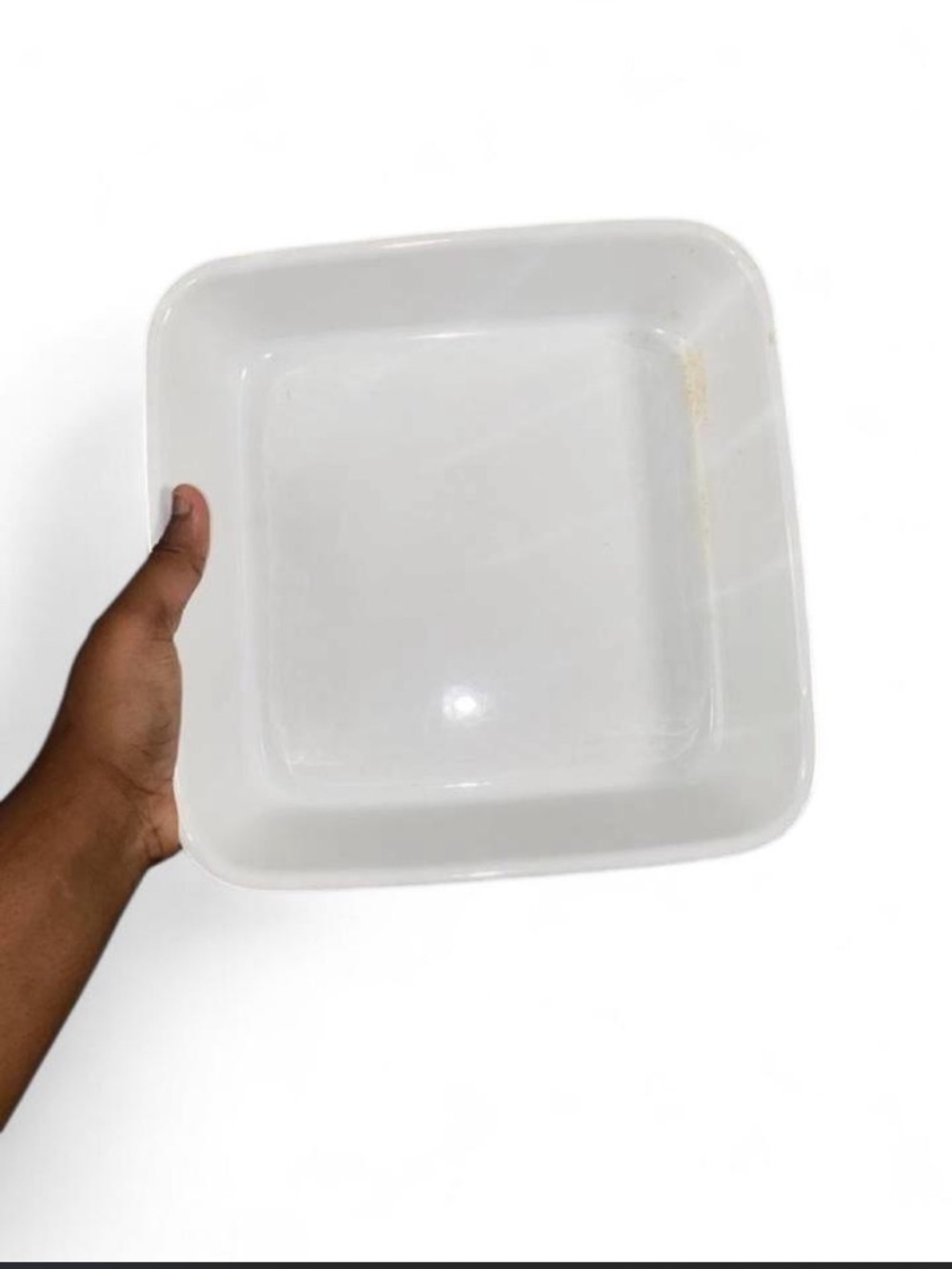 White Square Melamine Serving Bowl - Versatile Party Dish